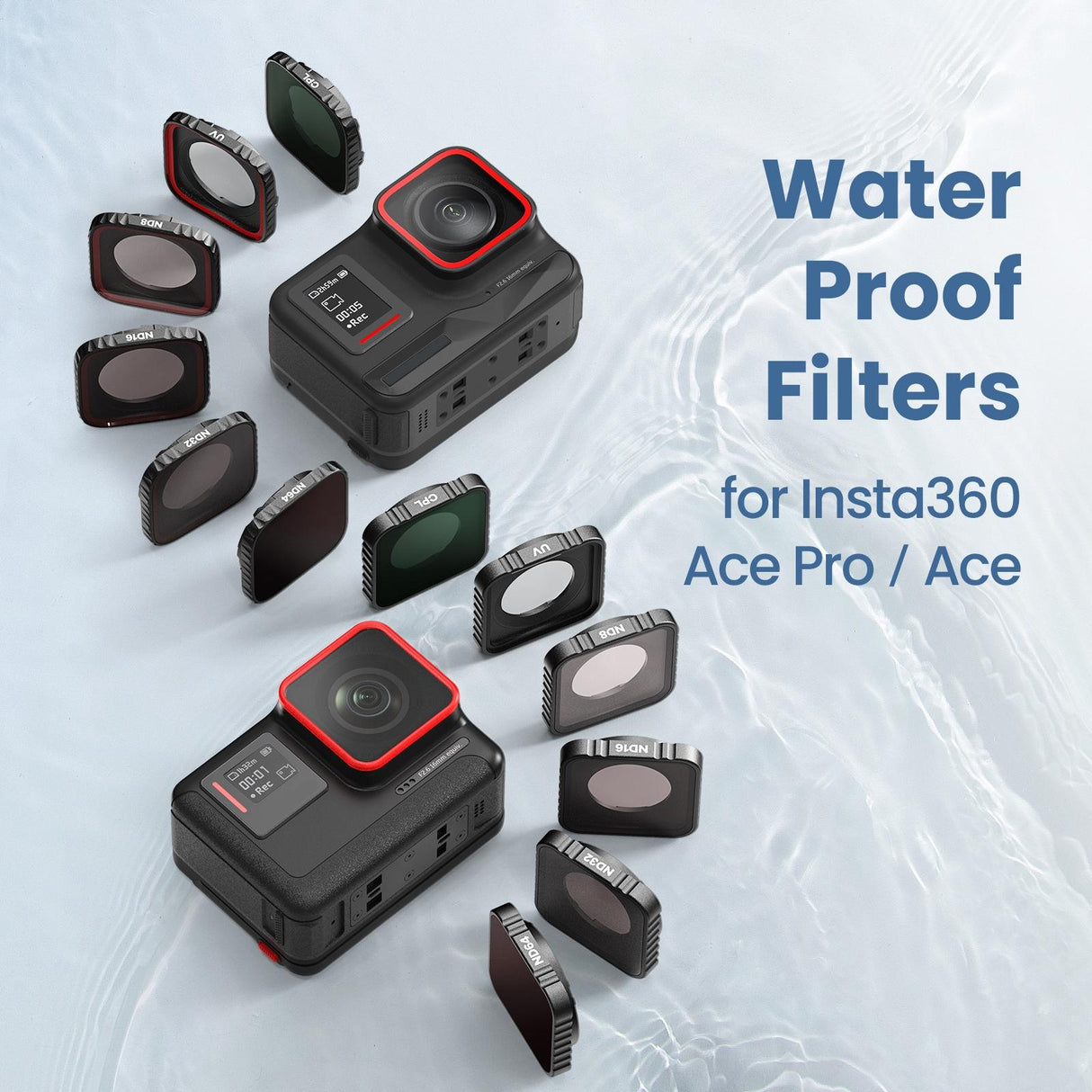 Waterproof Protective Goggles for Sports Camera - Magisn - For Insta360 Ace Pro Cpl+Nd8+Nd16+Nd32