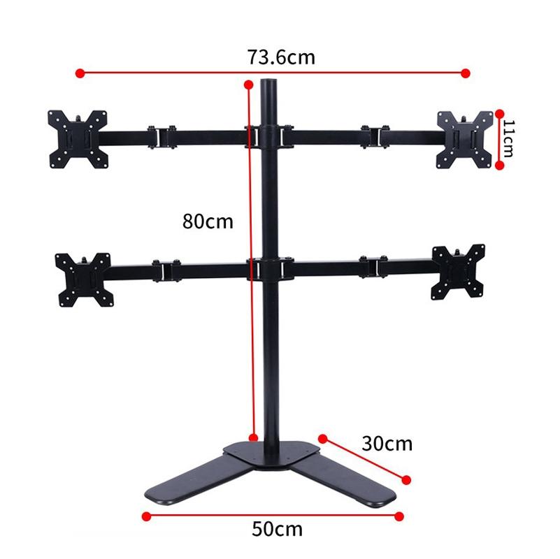 Multi-screen Desktop Monitor Stand Base - Lifts and Organizes