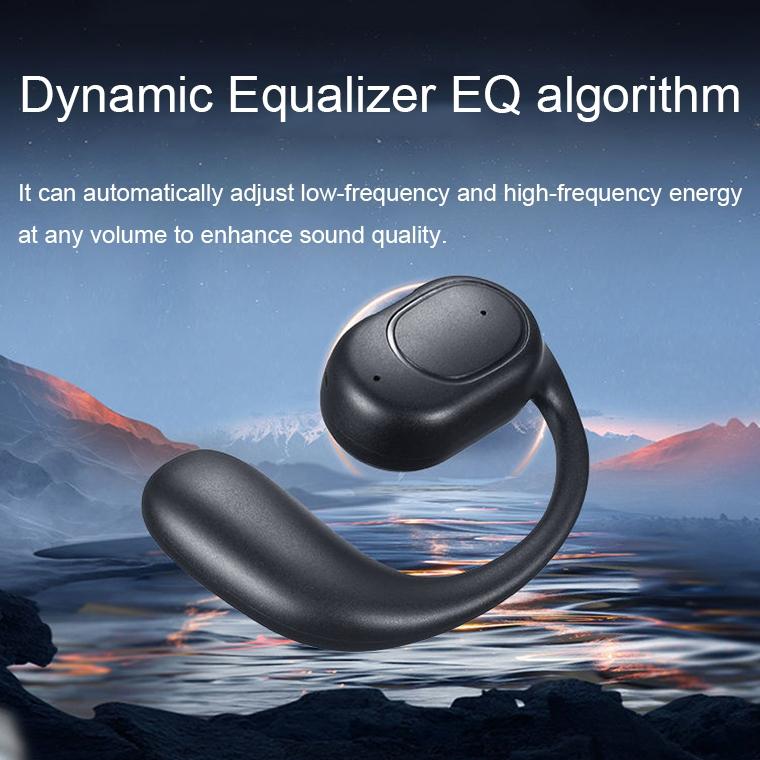 Wireless Bluetooth 5.2 Earphones with Noise Reduction Ear-mounted Design - Black Bag With Accessories