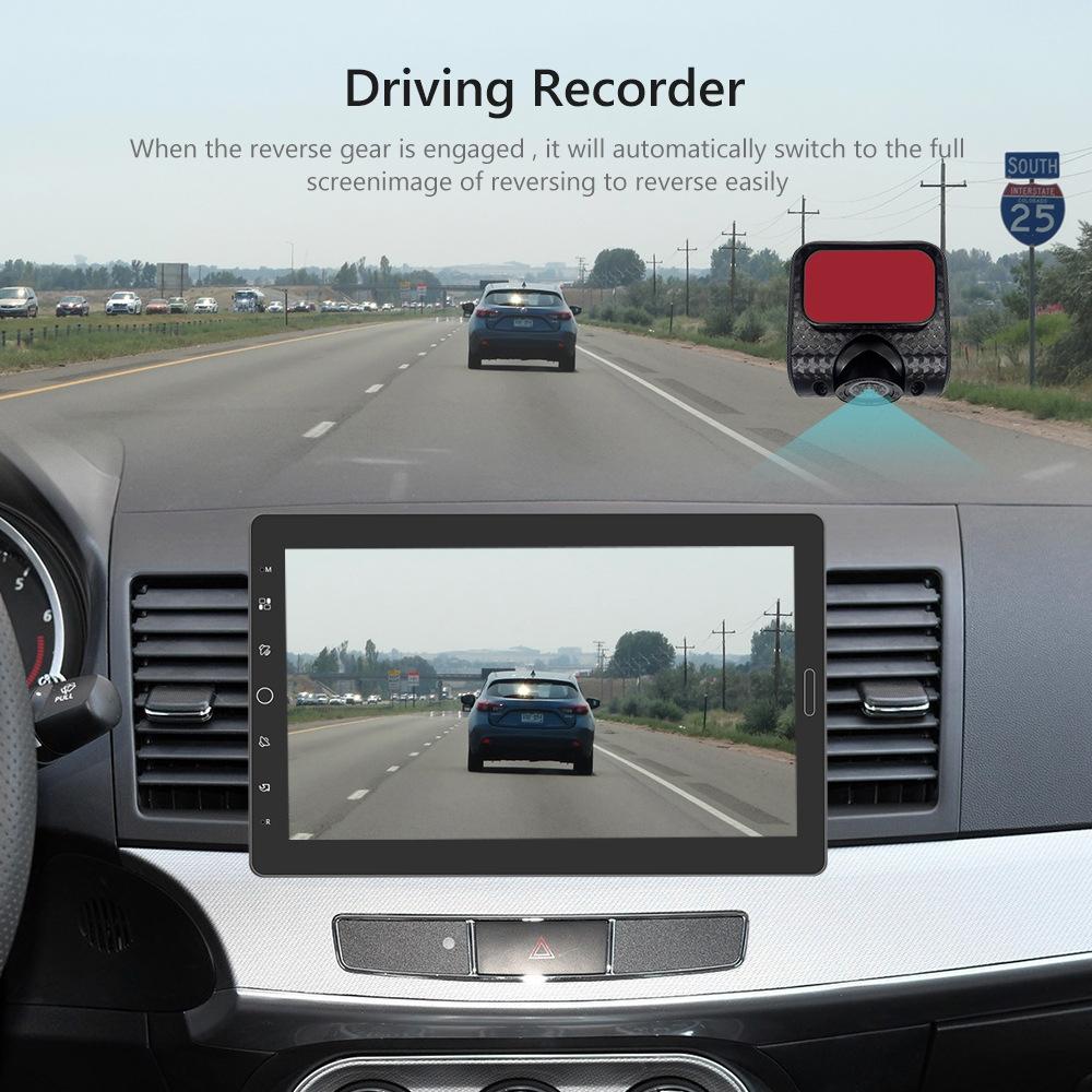 10.1 Inch Full Screen Car Mp5 Player With Wired Carplay - Standard + 8 Light Camera