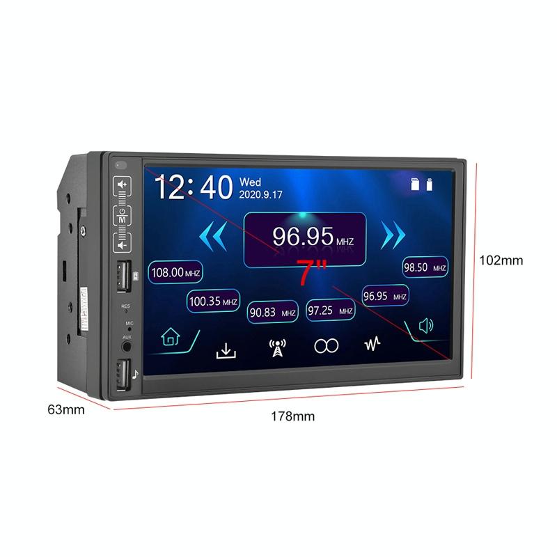 7 Inch Car Hd Mp5 Player W / Carplay Bluetooth Fm U Disk Remote - Standard + 8Led Camera