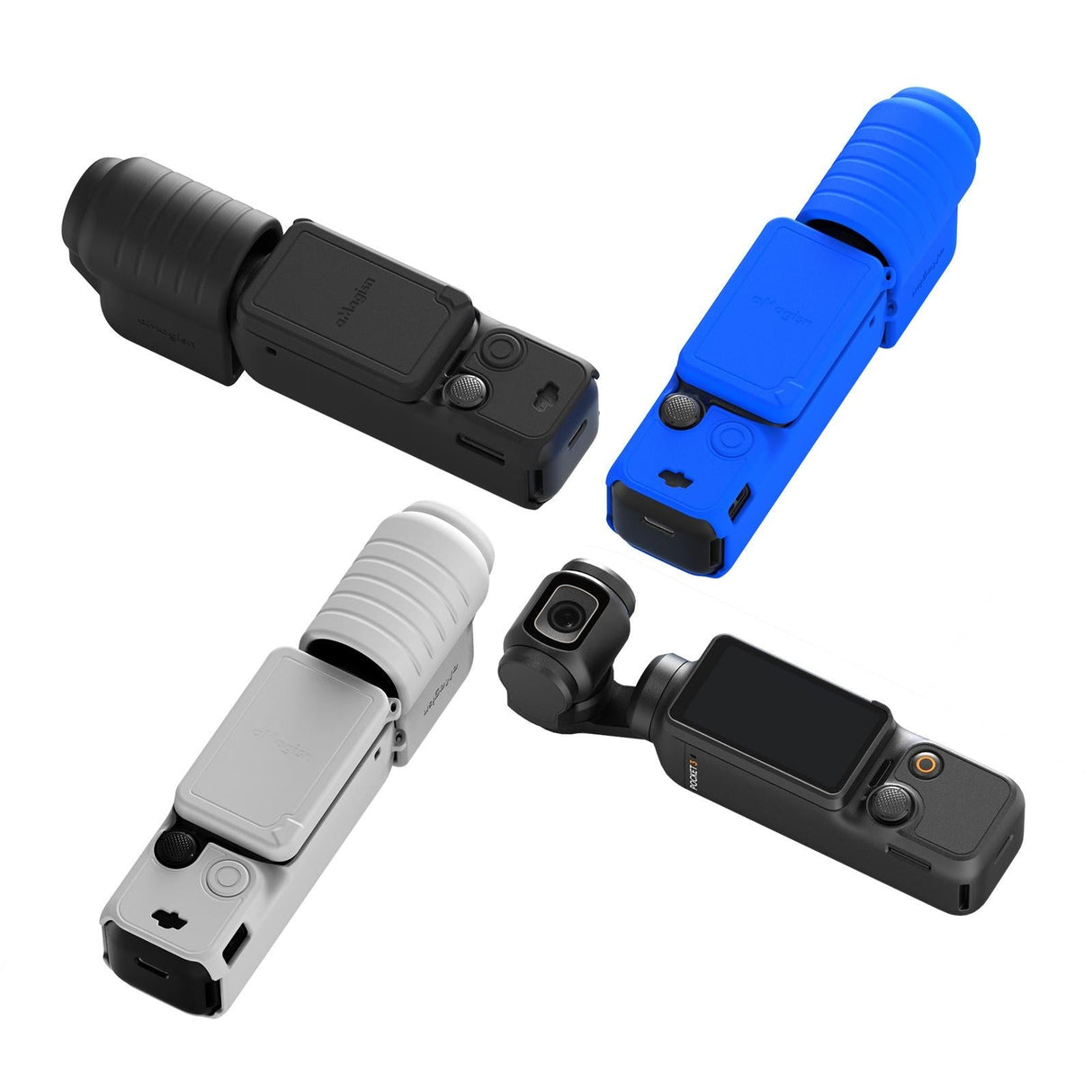 5-in-1 Silicone Case for Dji Pocket 3 Camera Accessories - 5 In 1 Gray