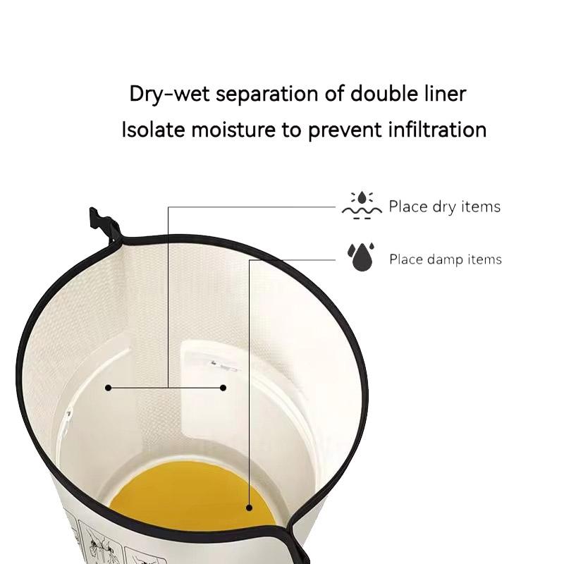 Waterproof Rafting Bag Dry Wet Separate Shoulder Pack For Outdoor Swimming 10L Green - 25L White