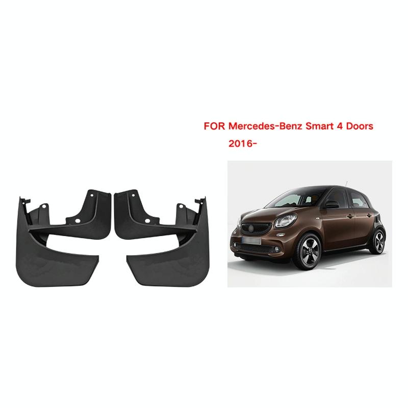 For Mercedes-Benz Smart 4-Door 2016-2021 4Pcs / Set Car Auto Soft Plastic Splash Flaps Fender Guard
