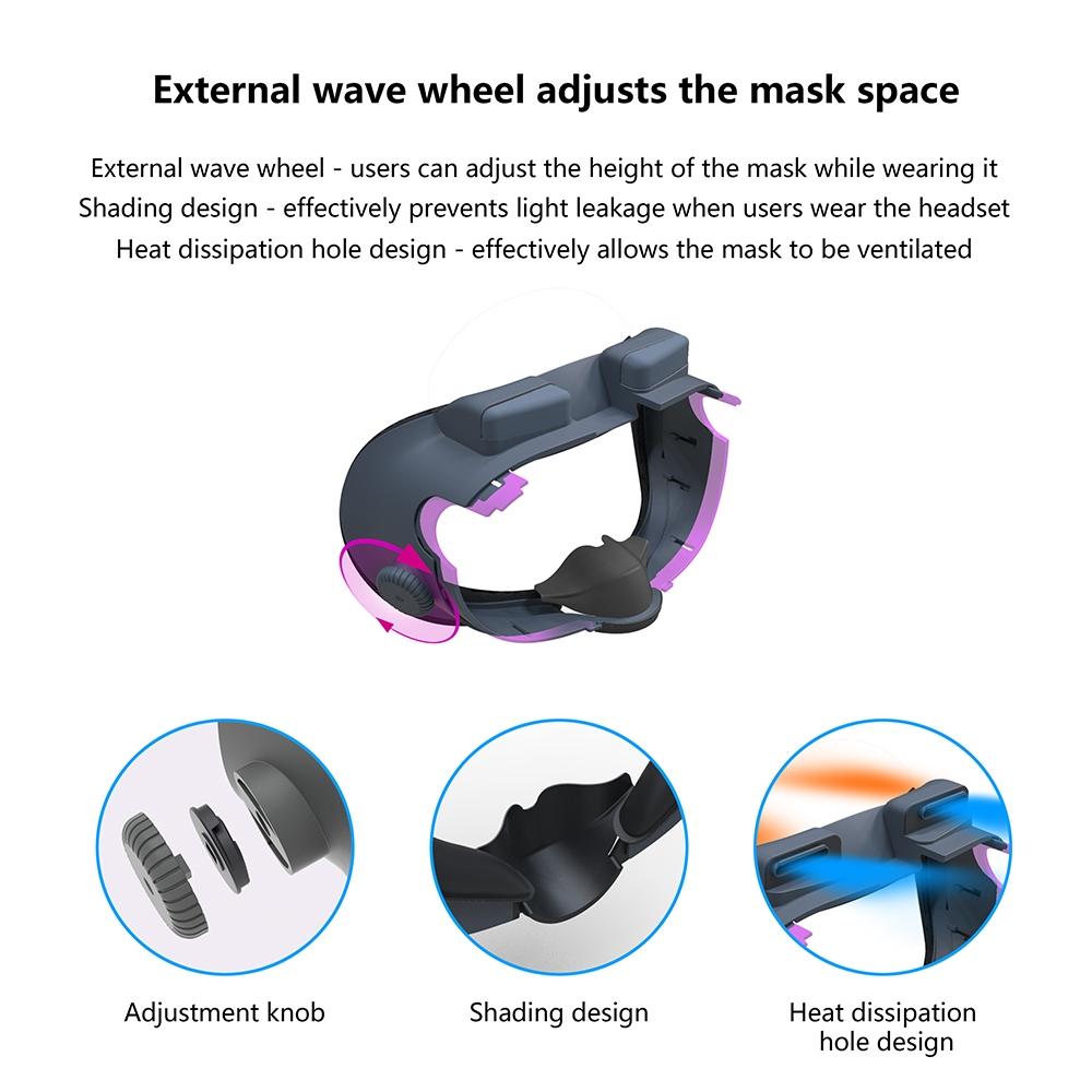 Soft Adjustable Vr Eye Mask Set for Meta Quest 3