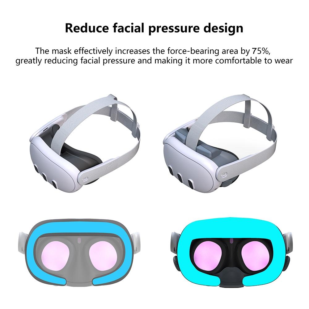 Soft Adjustable Vr Eye Mask Set for Meta Quest 3
