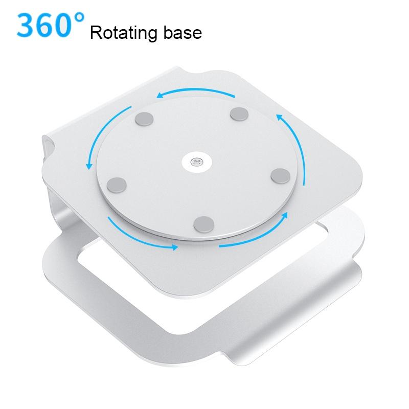 Adjustable Aluminum Laptop Stand - 360 Rotation Ergonomic 10-17 Inch - for Macbook Air Pro