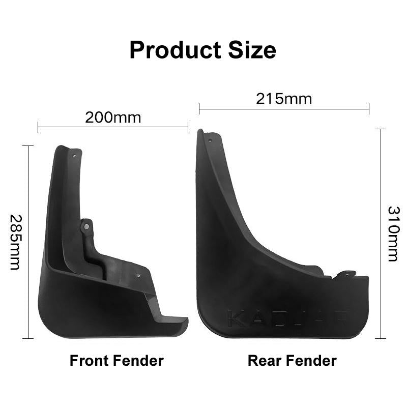 For Renault Kadjar 2016-2019 4Pcs / Set Car Auto Soft Plastic Splash Flaps Fender Guard