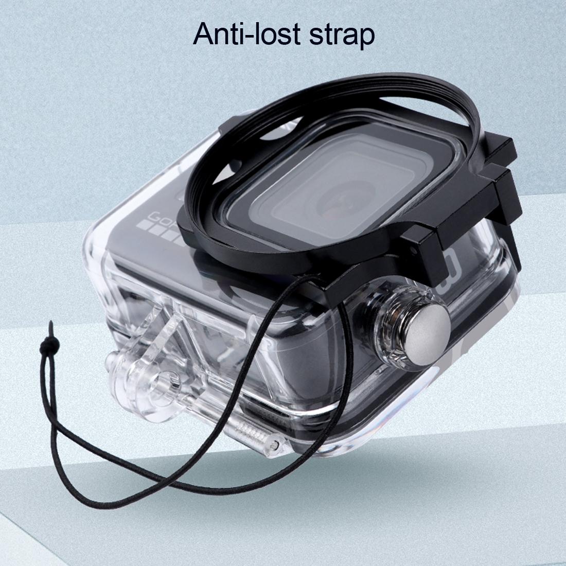 Waterproof Case with Lens Cap for Gopro Hero8 - 58mm Filter Adapter