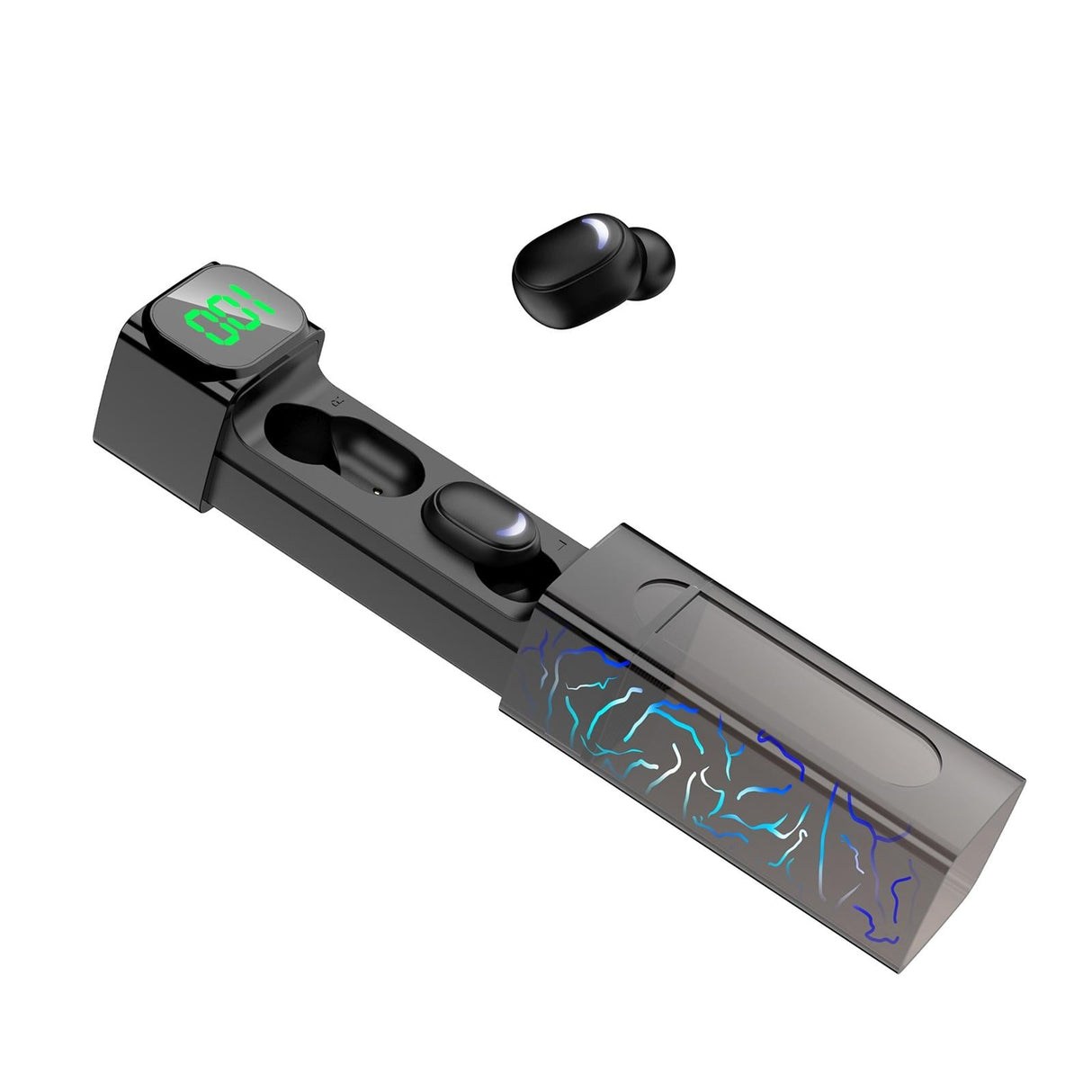 Intelligent Bluetooth Earphones with Digital Display - Colourful