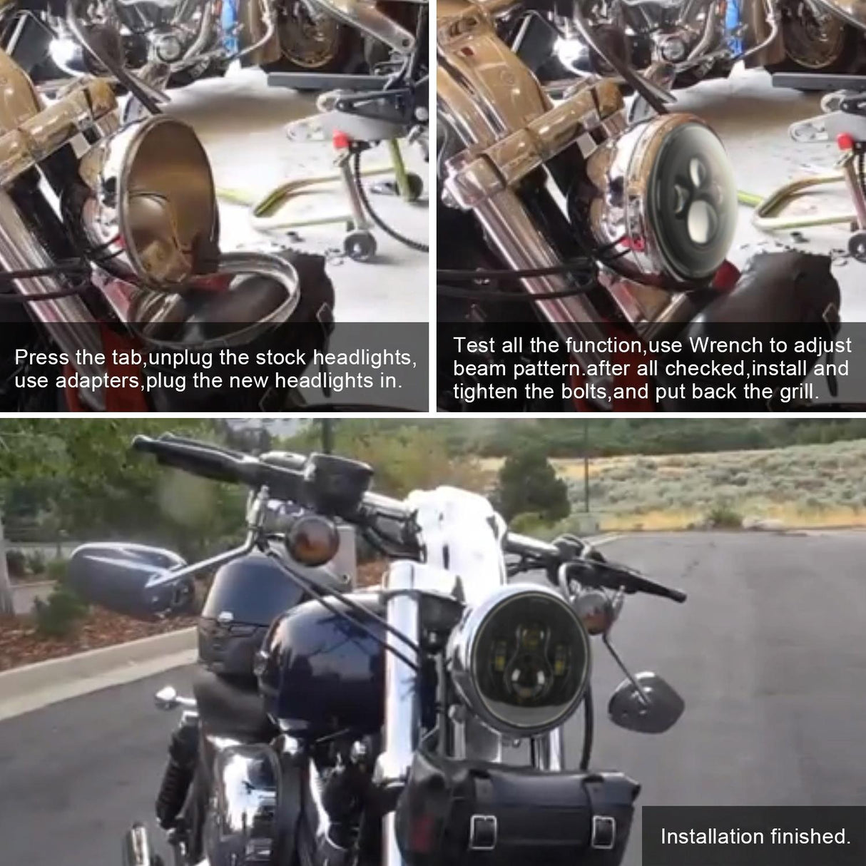 7 Inch H4 / H13 Dc 9V - 30V 4000Lm 6000K 40W 7 Inch Car Round Shape Led Headlight Lamps For Jeep Wrangler