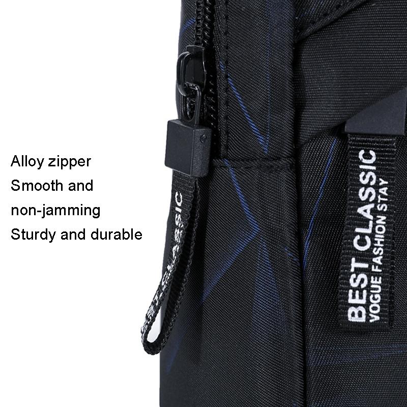Dynamic Blue Oxford Cloth Chest Bag For Men Multi Functional Messenger Bag For Sports Travel Xqb993