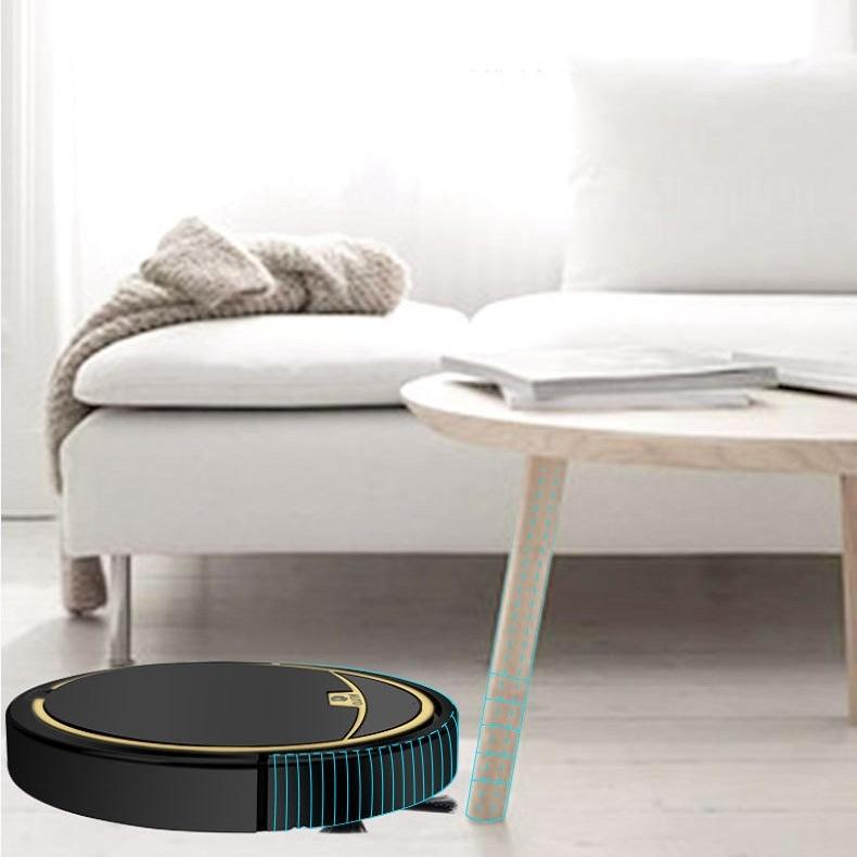 Smart Automatic Sweeping Robot with Mopping Function - Anti-fall - Black