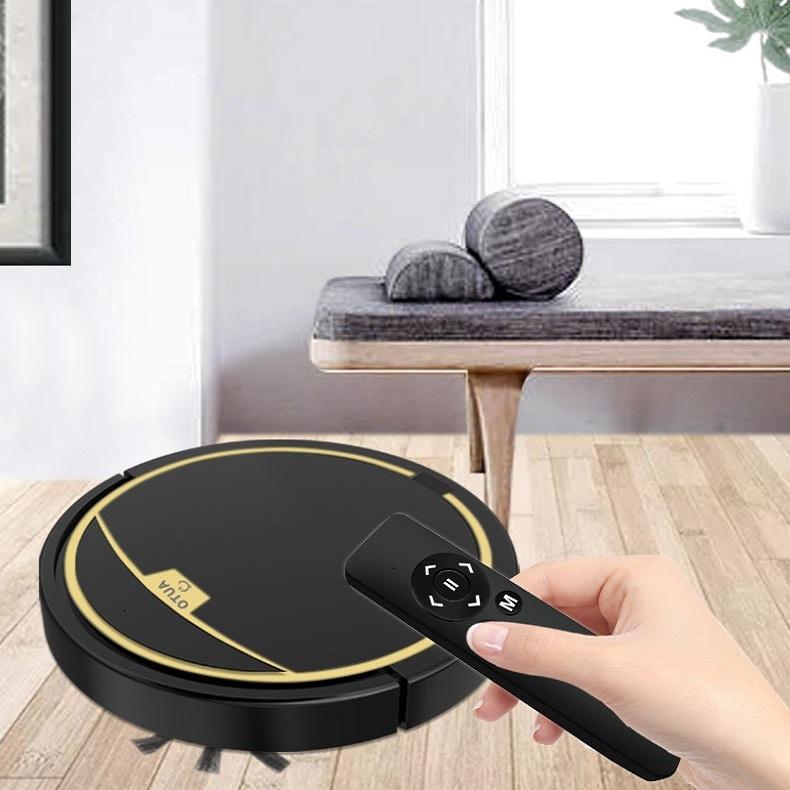 Smart Automatic Sweeping Robot with Mopping Function - Anti-fall - Black