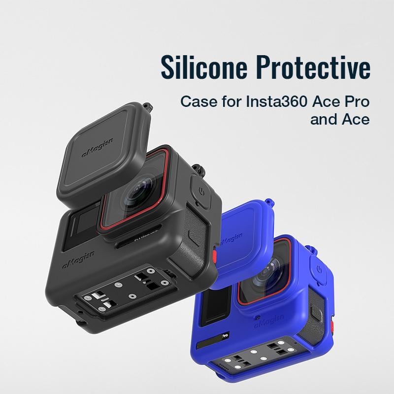 Silicone Case for Insta360 Ace Camera - Protect your Gear - For Insta360 Ace (Blue)