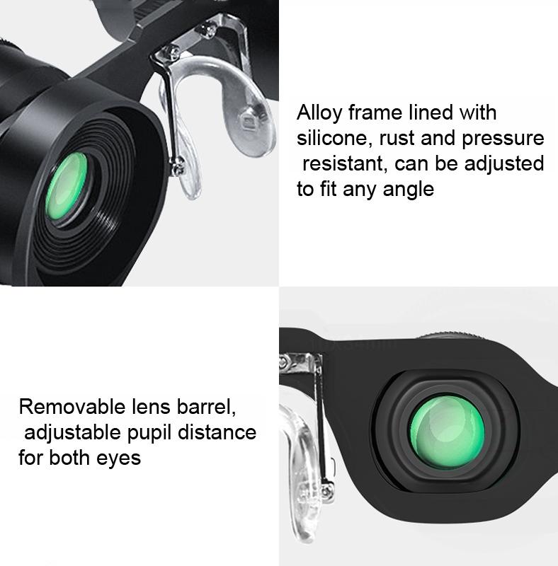 10x Hd Adjustable Focus Fishing Binoculars with Red Polarized Lens