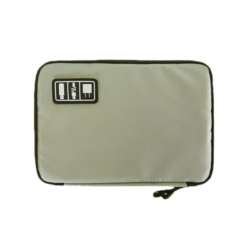 Portable Multifunctional u Disk Storage Bag for Mobile Phone Accessories - Grey