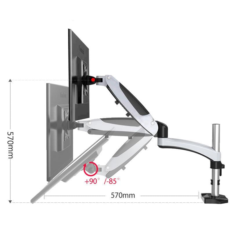 Rotating Desktop Monitor Stand - Lifts and Saves Space