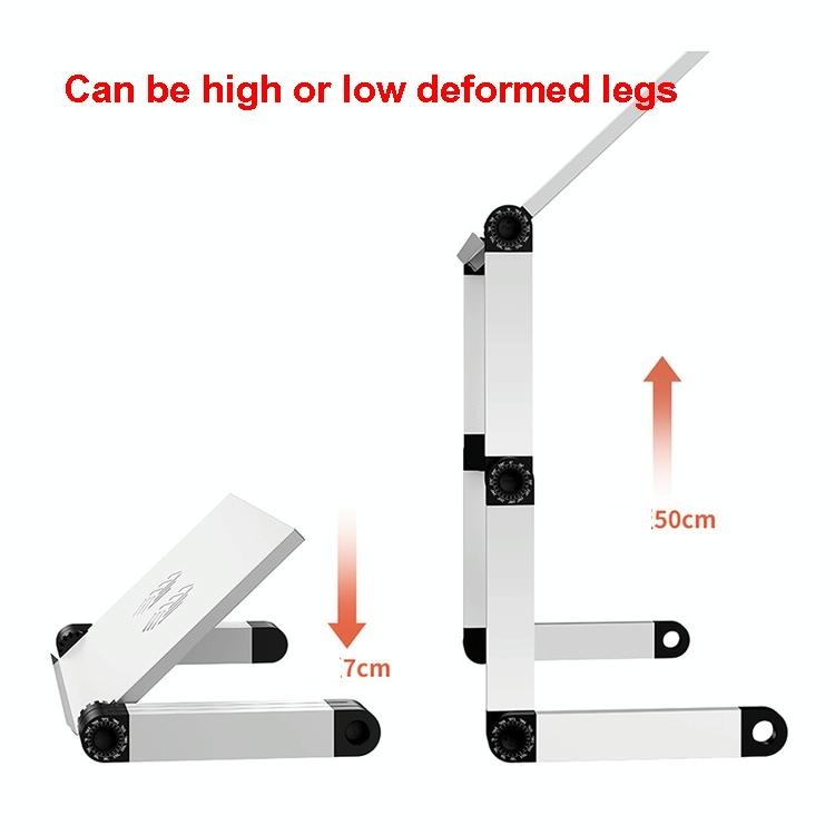 Portable Folding Laptop Desk with Adjustable Height and Storage