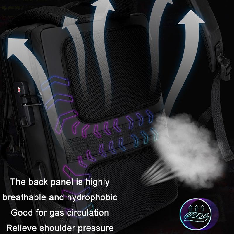 17.3 Silver Gaming Backpack with Hard Shell for Computers