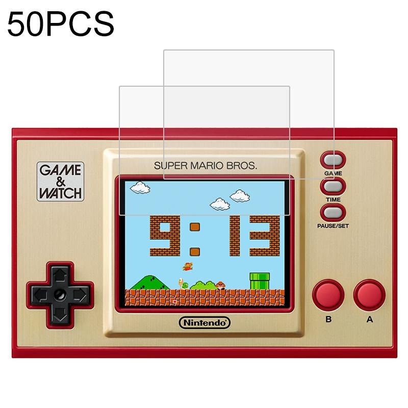 50-pack Tempered Glass Film for Nintendo Game Watch - Clear