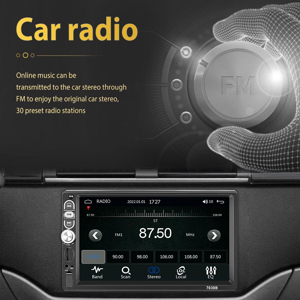 7 Inch Mp5 Bluetooth Carplay Player With Reversing Camera - Standard + 12 Lights