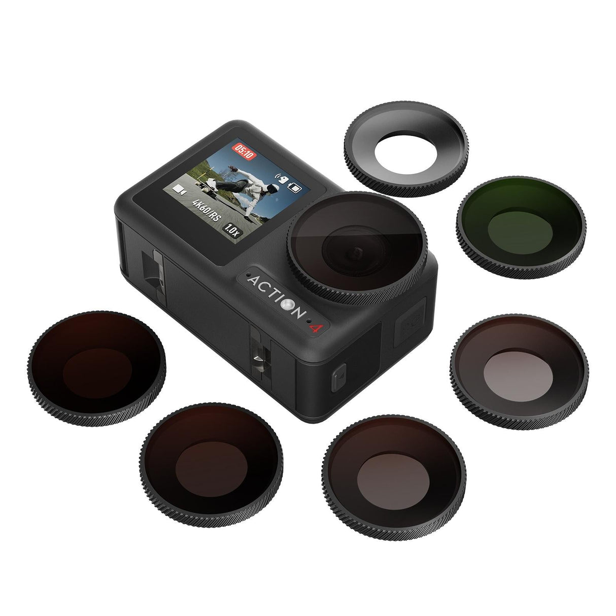Waterproof Filter for Dji Action 4 Sports Camera - Cpl - Nd8+Nd16+Nd32+Cpl