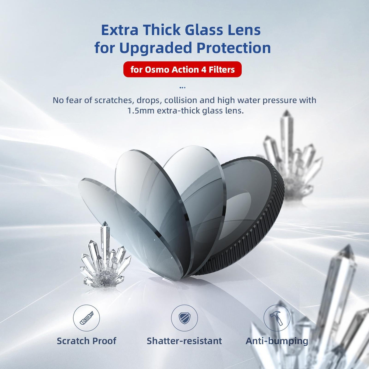Waterproof Filter for Dji Action 4 Sports Camera - Cpl - Nd8+Nd16+Nd32+Cpl