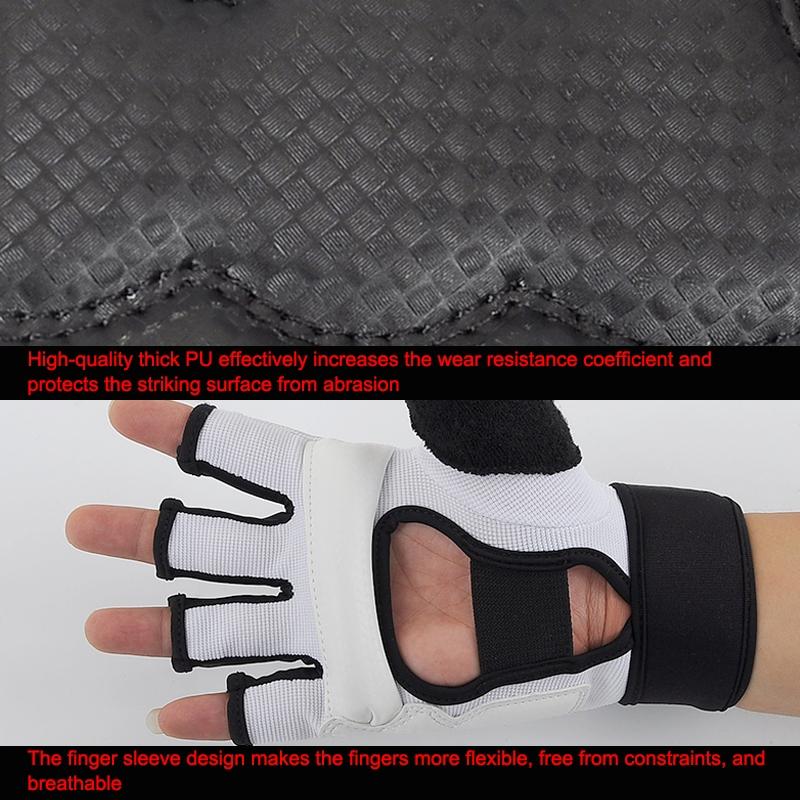 Adults Half Finger Sandbag Training Boxing Gloves - Pu Leather