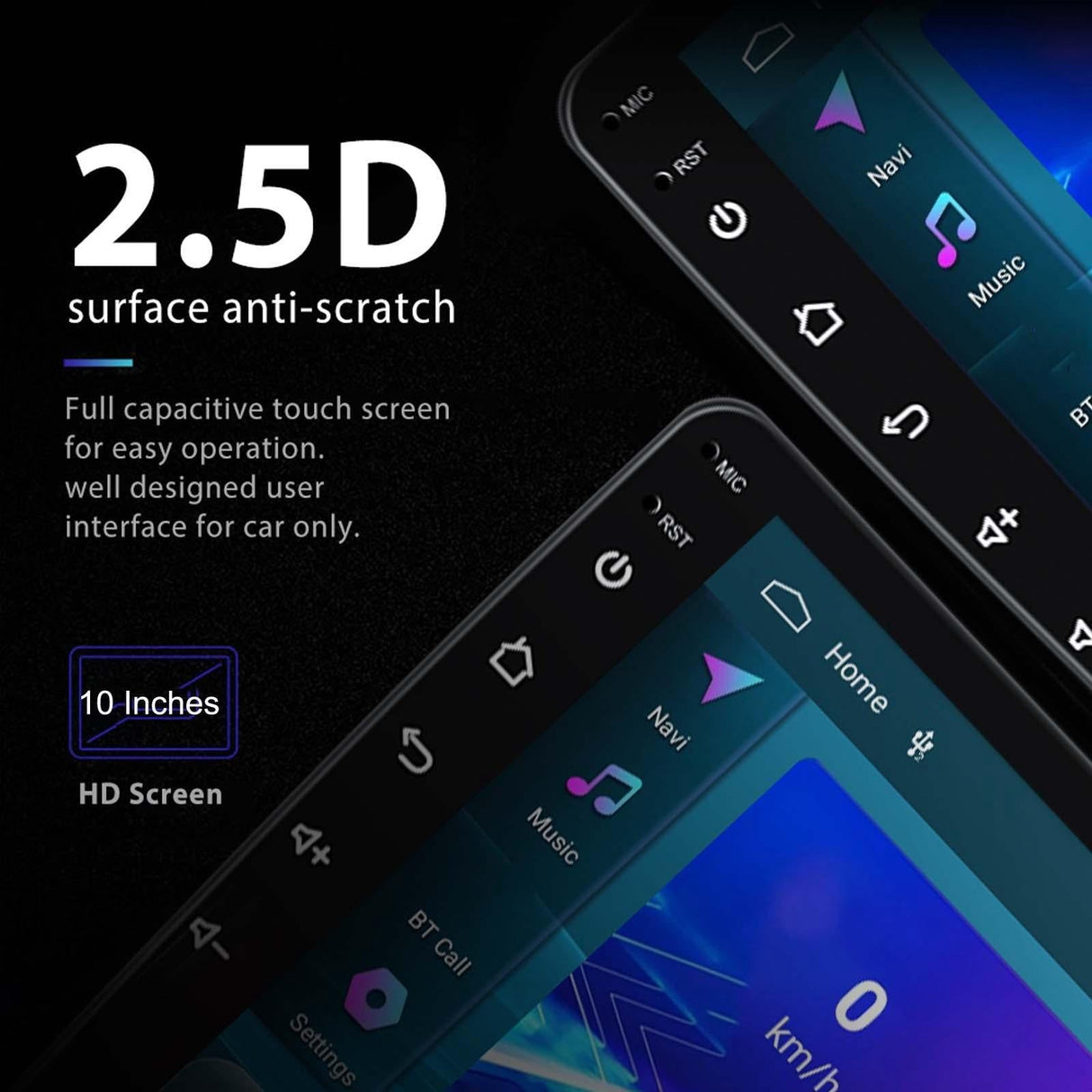 10 Inch Car Android Navigation Screen With Carplay - 2 + 64G Ahd Camera