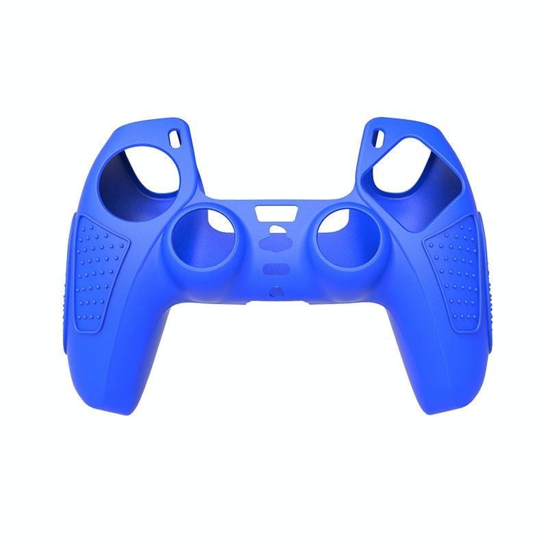Black Silicone Protective Case for Ps5 Gamepad - Anti-skid Cover - White + 2 Hats