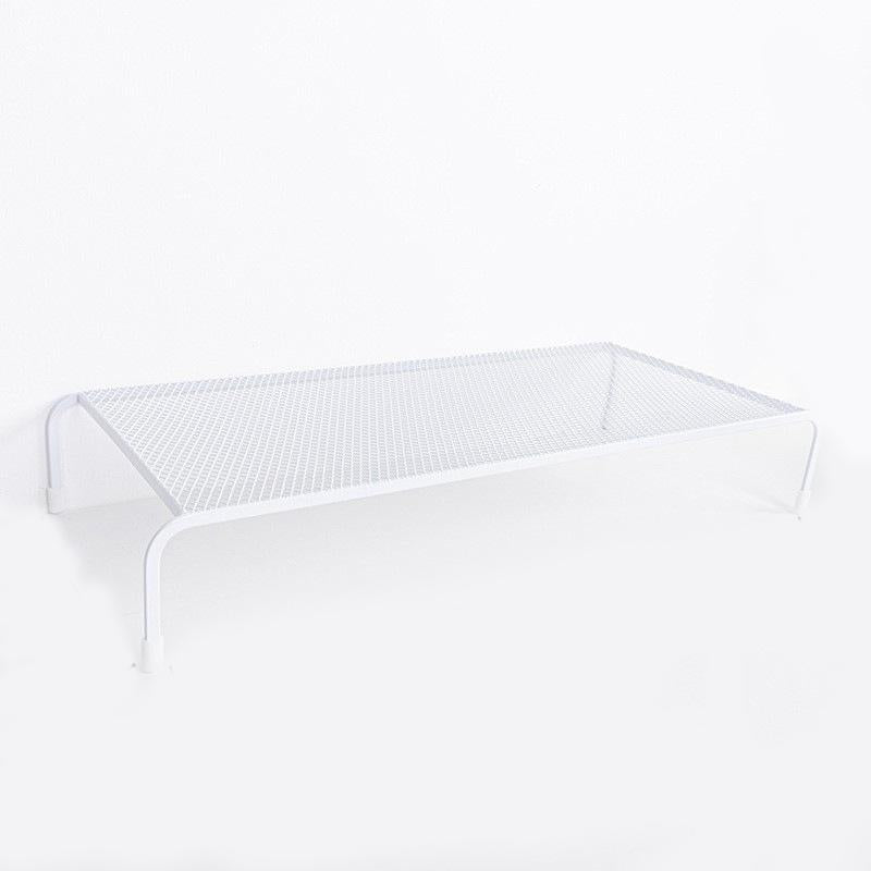 Desk Organizer Bracket for Elevated Computer Monitor - Wrought Iron - Double Layer Split