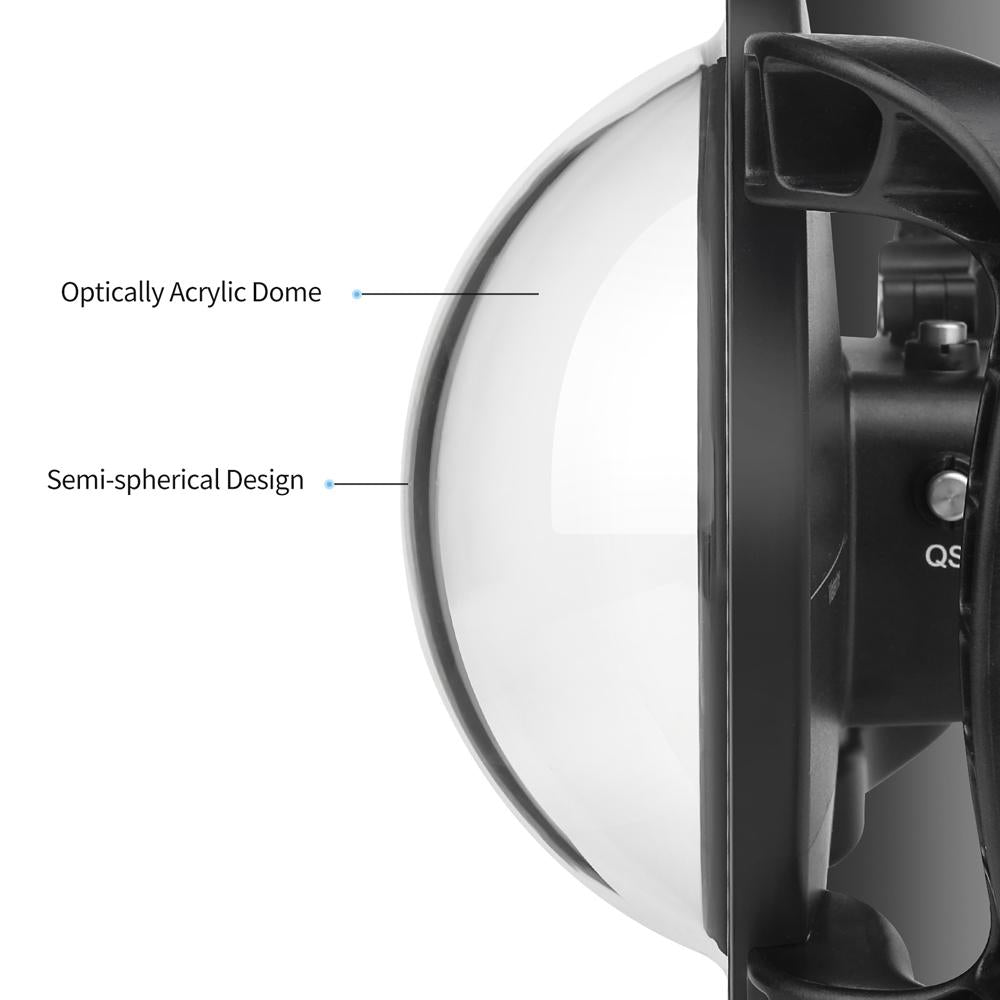 Underwater Dome Port for Dji Action Camera with Handle Trigger
