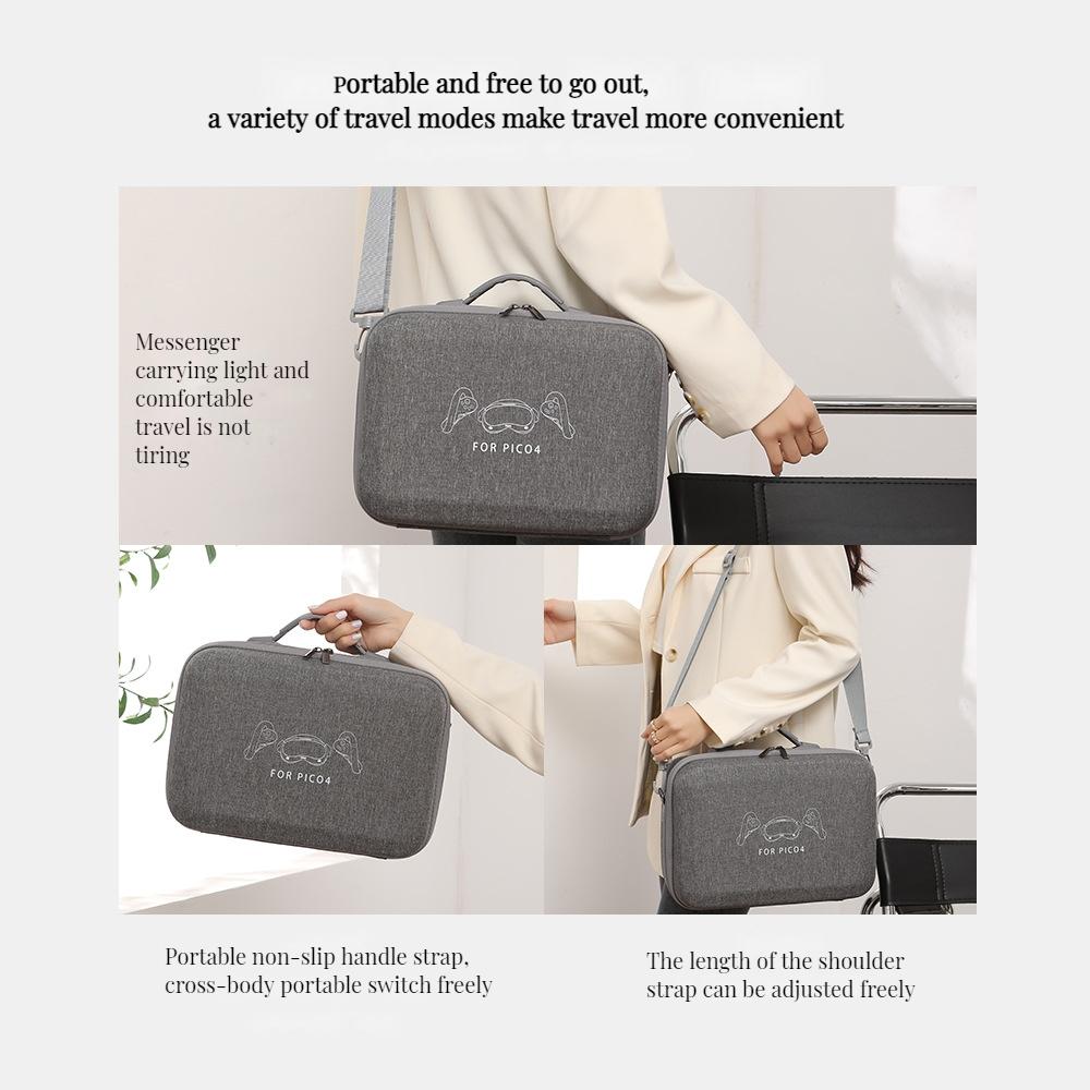 Compact Vr Storage Bag for Pico 4 - Hard Shell