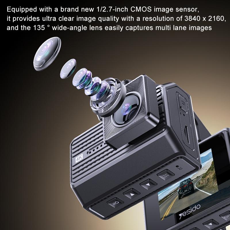 4k Dual Dash Cam for Driving - Km15