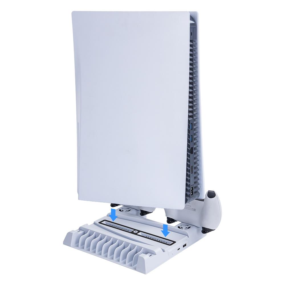 Multi-function Ps5 Stand with Game Disc Storage