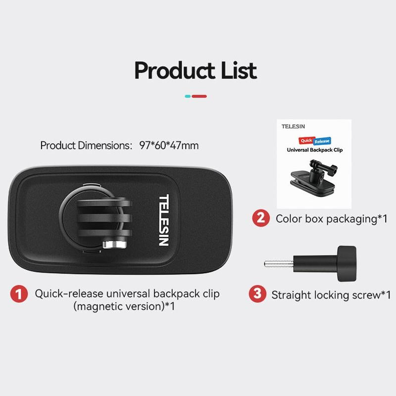 Universal Magnetic Backpack Mounting Bracket - Quick Release