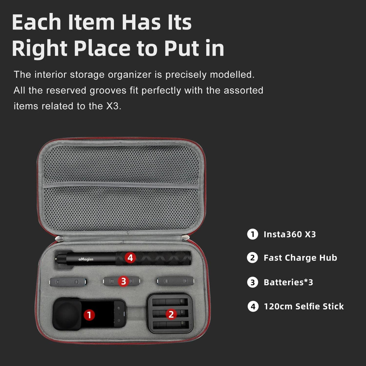 Insta360 X3 Protection Pack for Medium Storage - Amagisn