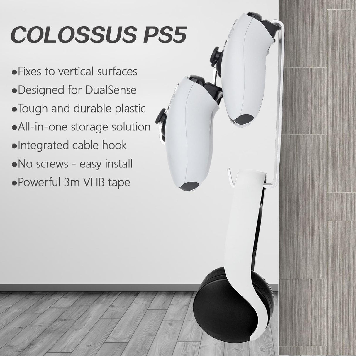 Wall Mounted Hanger for Ps5 / Ps4 - Gamepad & Headphone Combo