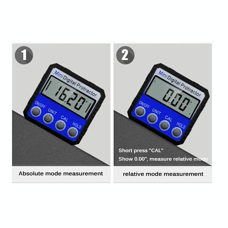 Digital Display Inclinometer with Strong Magnetic Adsorption and Multi-angle Flip