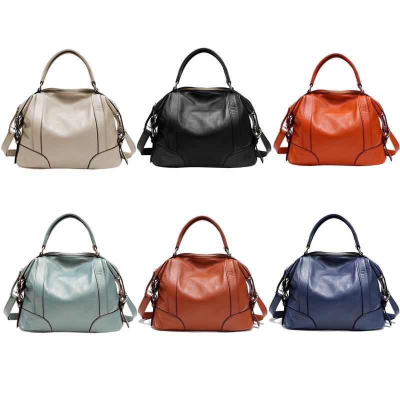 Black Single Shoulder Leather Messenger Bag For Women S