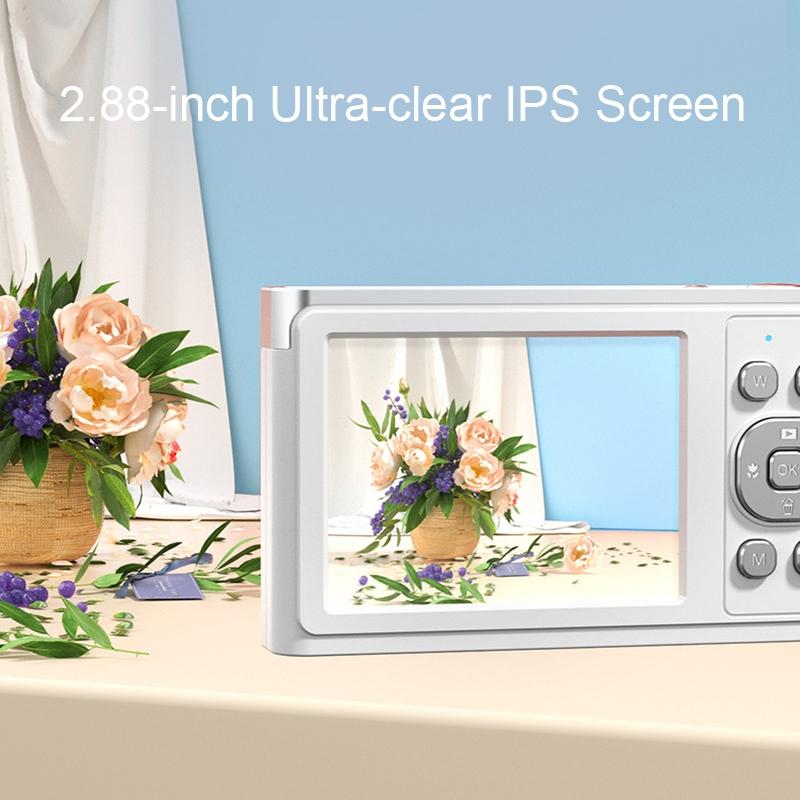 4k 8x Optical Zoom Telescopic Lens Digital Camera - Includes Card Reader & Wiper - Pink