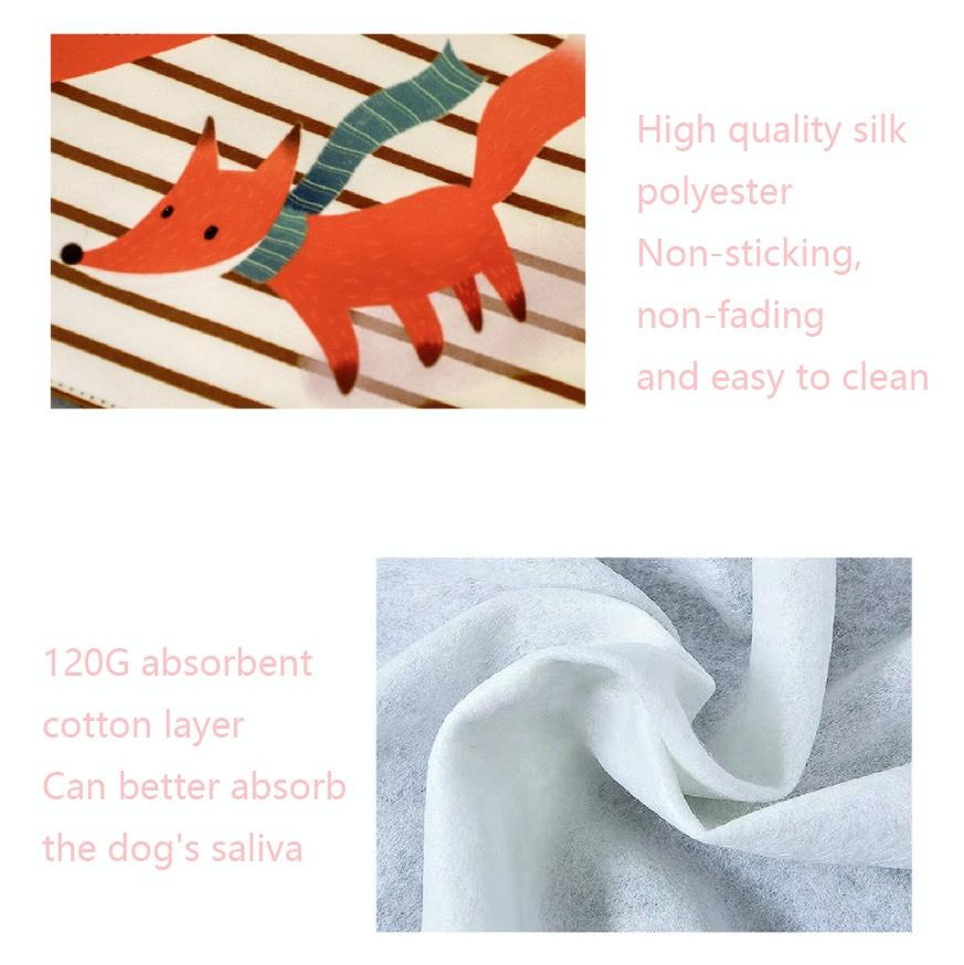 Refreshing Avocado Pet Scarf Three-Layer Thickened Waterproof Saliva Towel - Size Xl