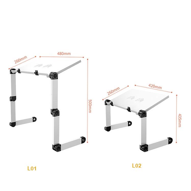 Portable Folding Laptop Desk with Adjustable Height and Storage