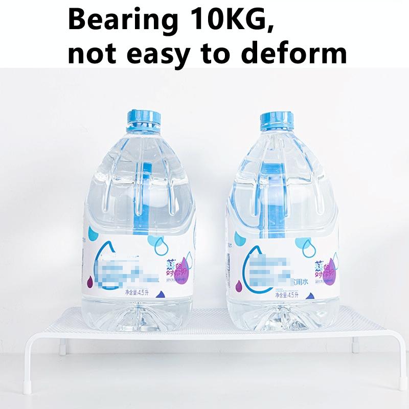 Desk Organizer Bracket for Elevated Computer Monitor - Wrought Iron - Deepen Dual Layer