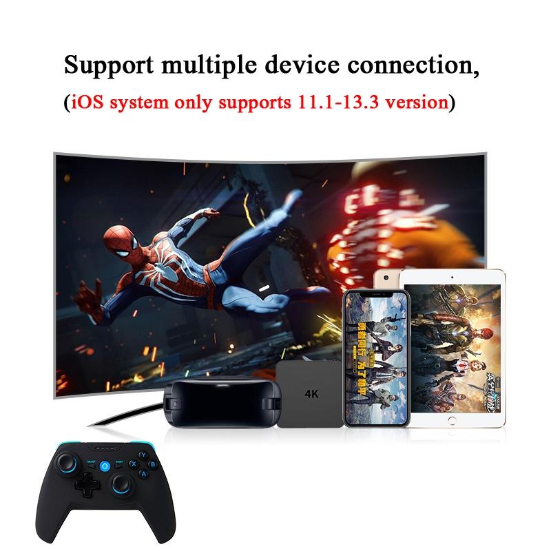Wireless Game Controller for Android / Ios / Pc / Ps3 with Bluetooth 4.0 & Bracket - Blue