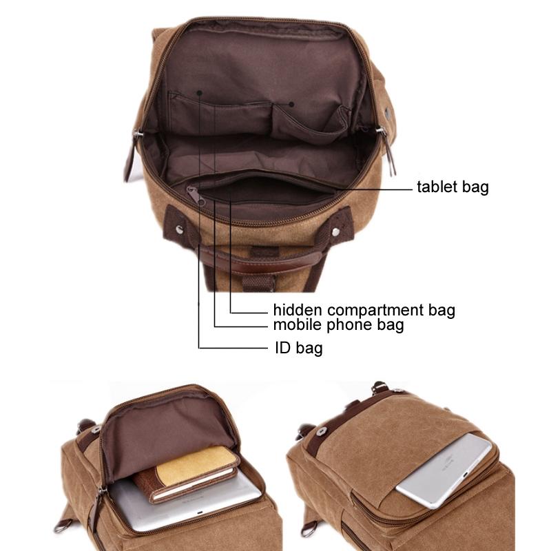 Blue Canvas Chest Bag For Outdoor Travel Lightweight