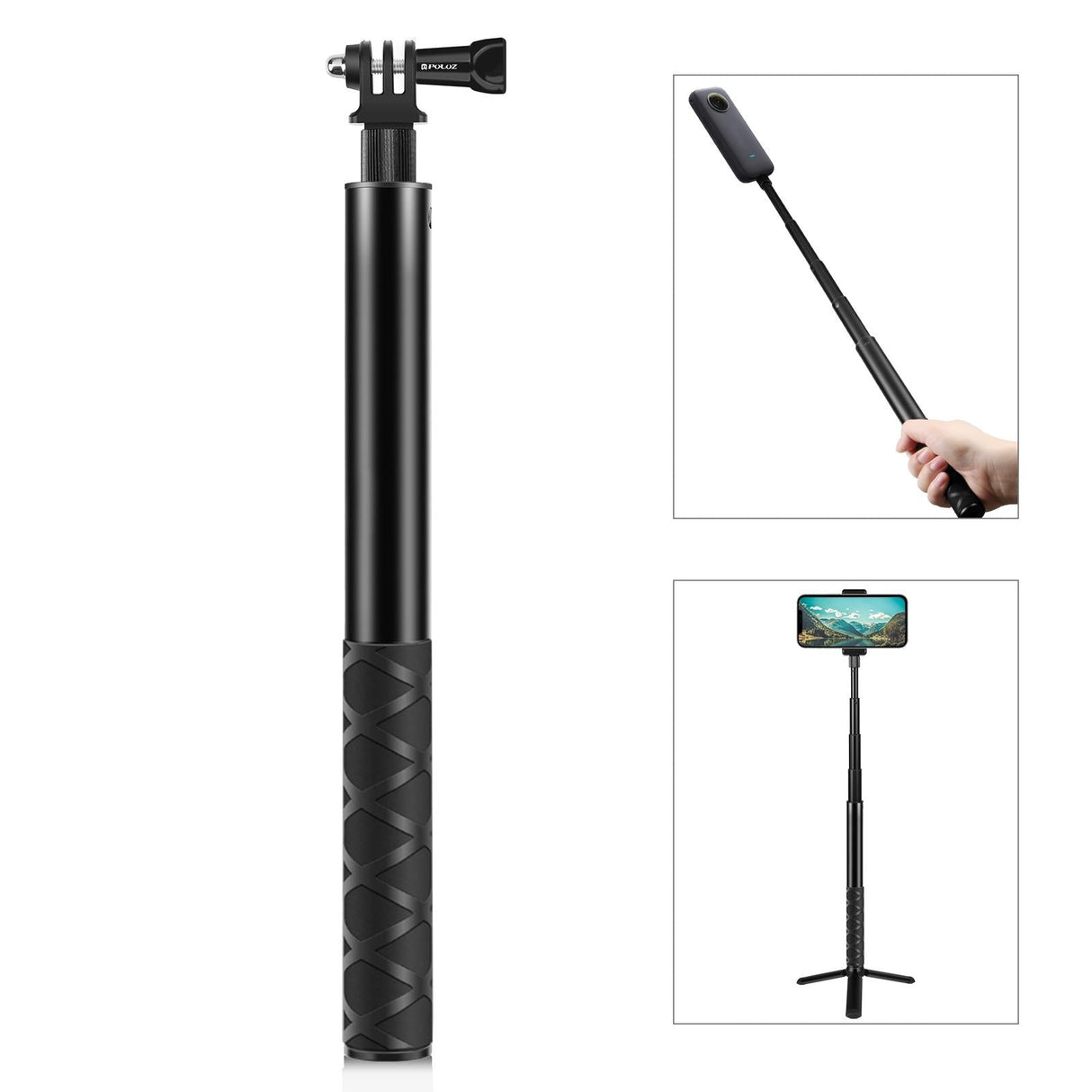 110cm Metal Selfie Stick Monopod for Insta360 one Rs X2 X3 X4