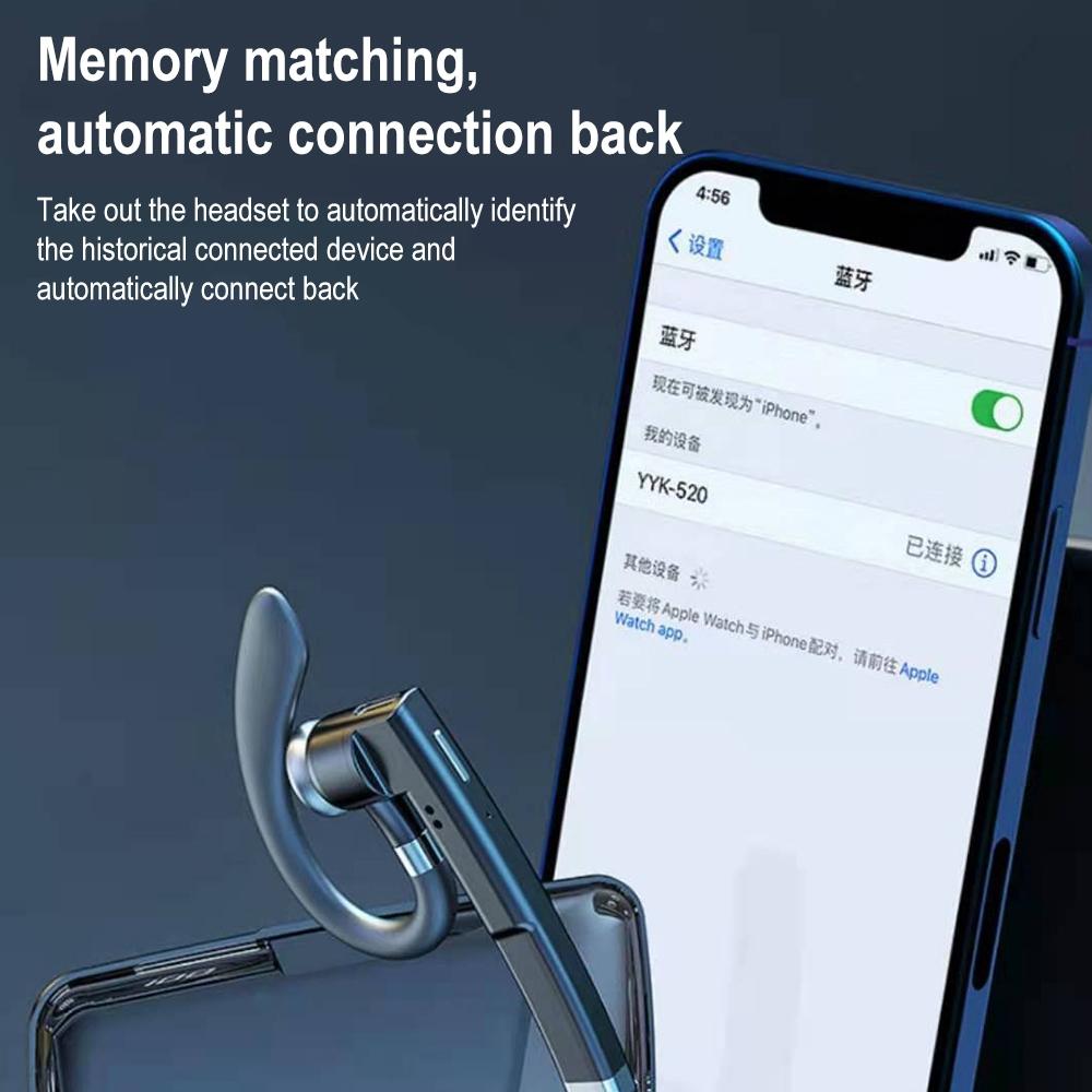 Wireless Bluetooth Earphone with Rotatable Earhook - Noise Cancelling