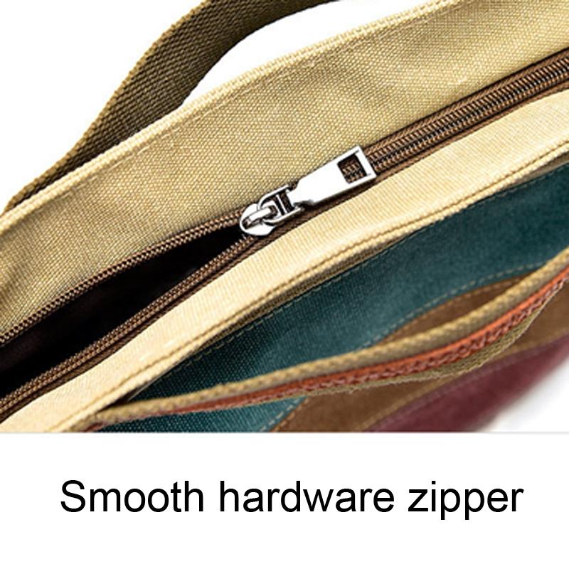 Multi Layer Canvas Crossbody Bag For Women Simple Design